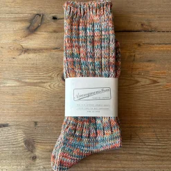 5 Colour Mix Crew Adult Socks in Light Brown Mix by Anonymous Ism