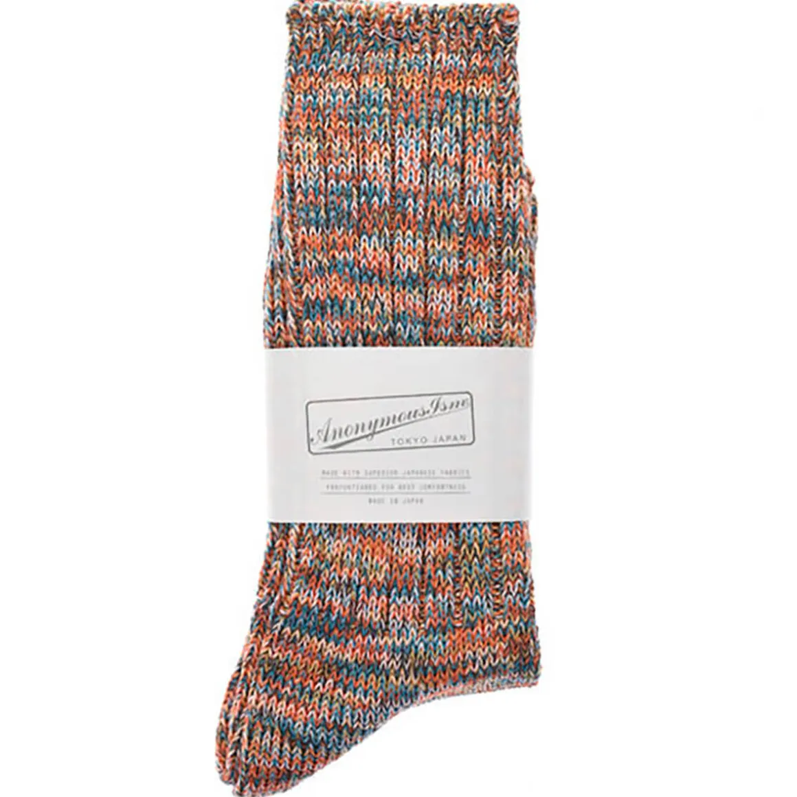 5 Colour Mix Crew Adult Socks in Light Brown Mix by Anonymous Ism