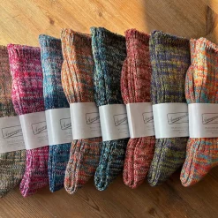 5 Colour Mix Crew Adult Socks in Red Mix by Anonymous Ism