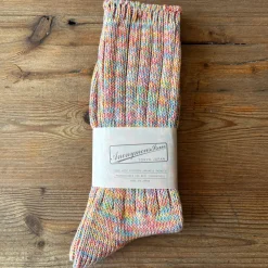 5 Colour Mix Crew Adult Socks in Pink Mix by Anonymous Ism