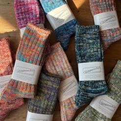 5 Colour Mix Crew Adult Socks in Pink Mix by Anonymous Ism