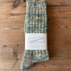 5 Colour Mix Crew Adult Socks in Khaki Mix by Anonymous Ism