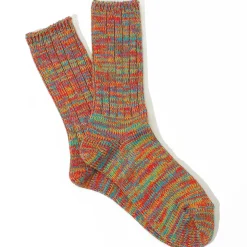 5 Colour Mix Crew Adult Socks in Orange Mix by Anonymous Ism