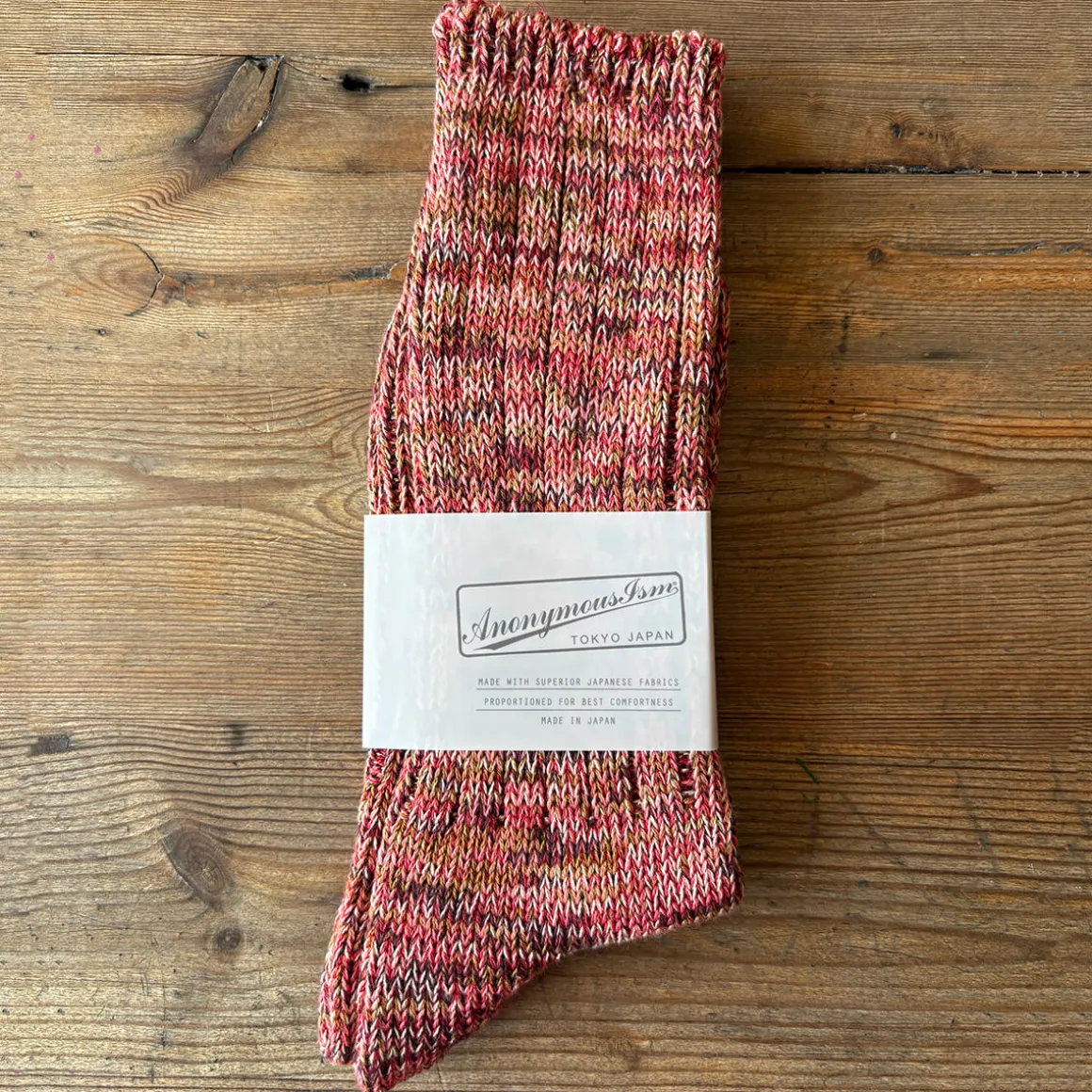 5 Colour Mix Crew Adult Socks in Brick Mix by Anonymous Ism