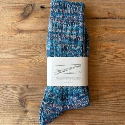 5 Colour Mix Crew Adult Socks in Navy / Pink Mix by Anonymous Ism