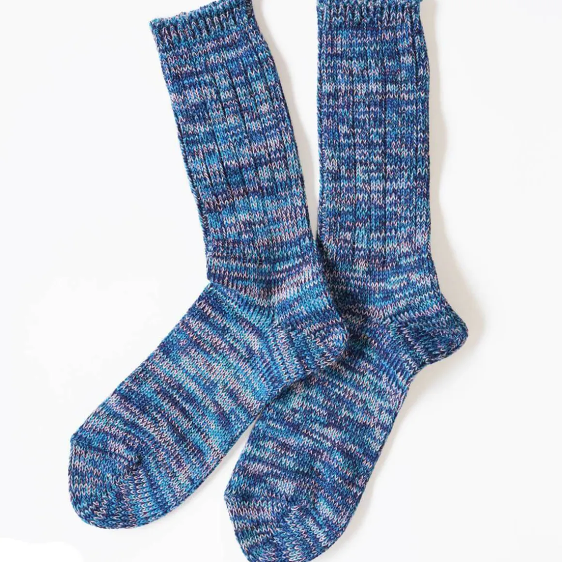 5 Colour Mix Crew Adult Socks in Navy / Pink Mix by Anonymous Ism