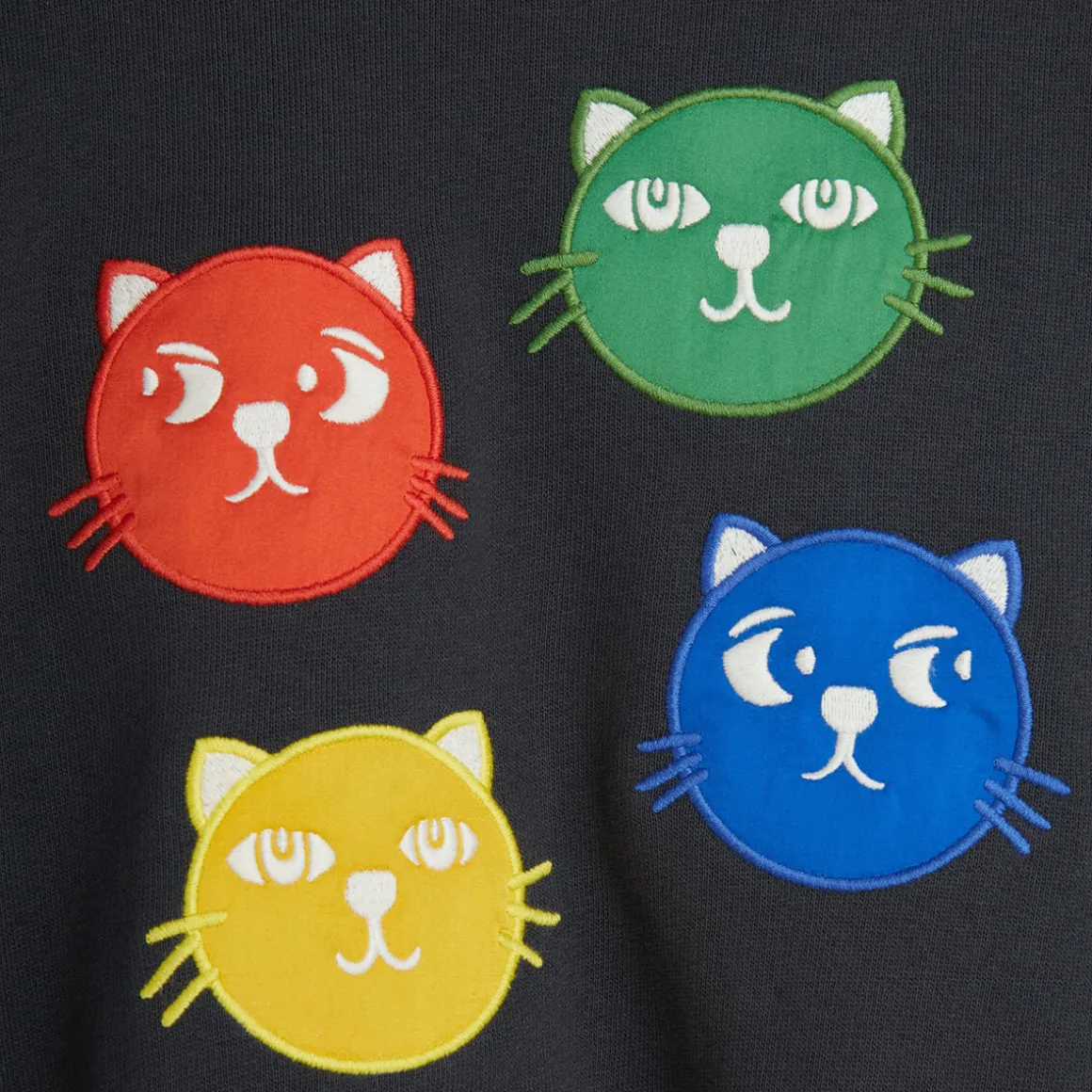Cool Cats Sweatshirt in Black by Mini Rodini