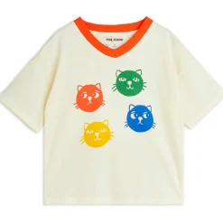 Cool Cats T Shirt in Off White by Mini Rodini