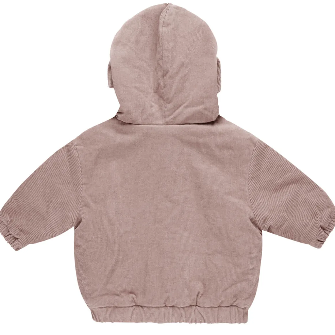 Corduroy Hooded Jacket in Mauve by Quincy Mae