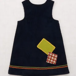 Corduroy Patchwork Freda Dress in Ink by Misha & Puff - Last Ones In Stock - 5-8 Years