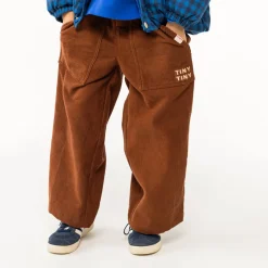 Corduroy Straight Pant in Chocolate by Tinycottons