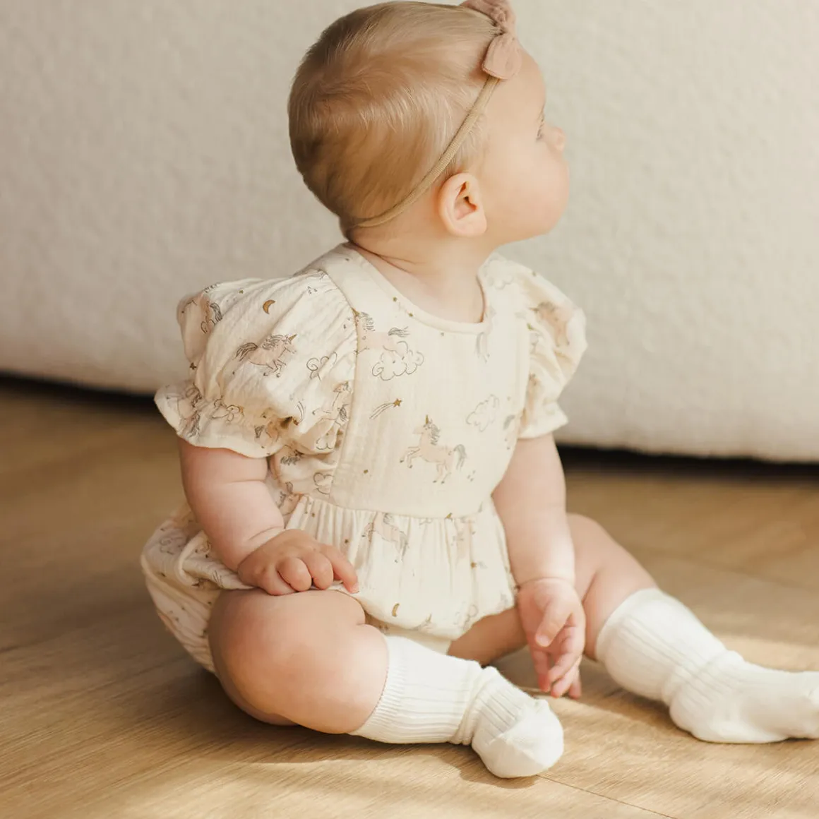 Cosette Romper in Unicorns by Quincy Mae