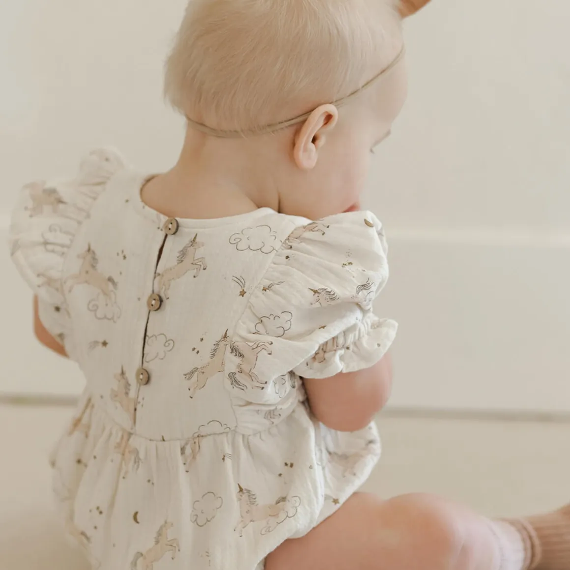 Cosette Romper in Unicorns by Quincy Mae