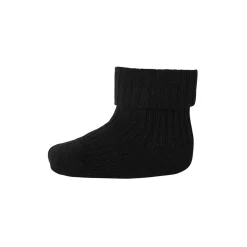 Cotton Rib Ankle Socks in Black by MP Denmark