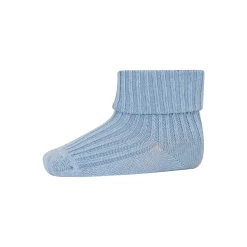 Cotton Rib Ankle Socks in Dusty Blue by MP Denmark