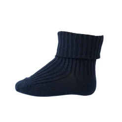 Cotton Rib Ankle Socks in Indigo Blue by MP Denmark