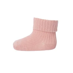 Cotton Rib Ankle Socks in Peach Rose by MP Denmark