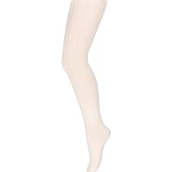 Cotton Rib Tights in Ecru by MP Denmark