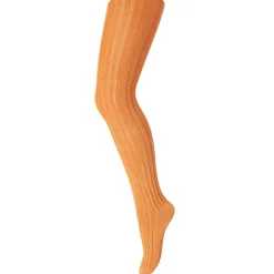 Cotton Rib Tights in Gold by MP Denmark