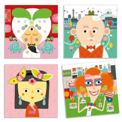 Create With Stickers Different Faces Craft Kit by Djeco