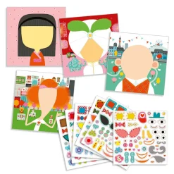 Create With Stickers Different Faces Craft Kit by Djeco