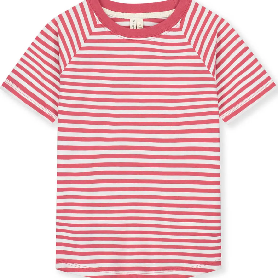 Crewneck Tee in Cherry / Off White by Gray Label