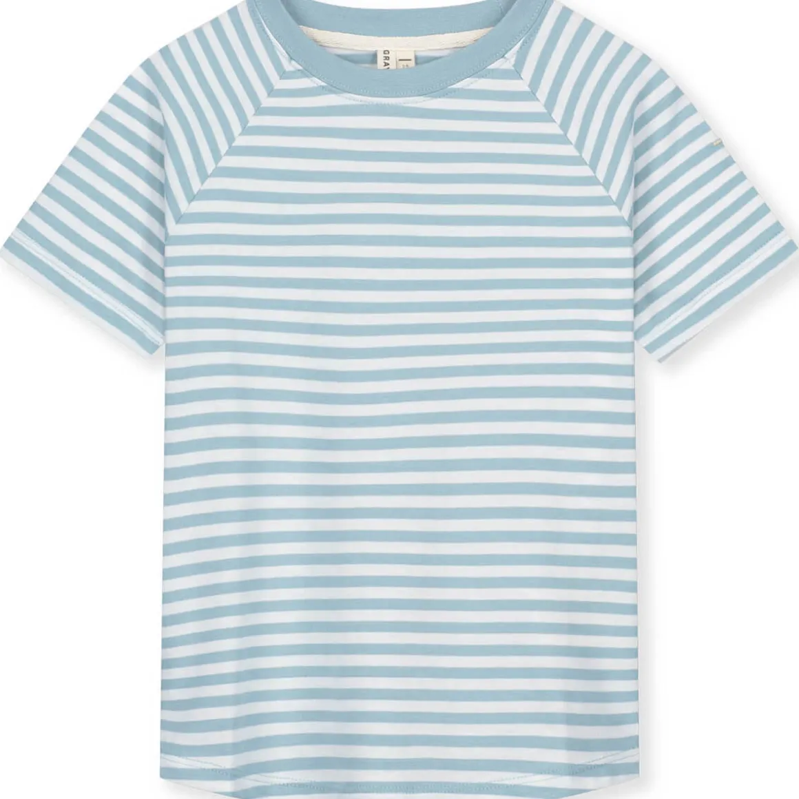 Crewneck Tee in Sky / Off White by Gray Label