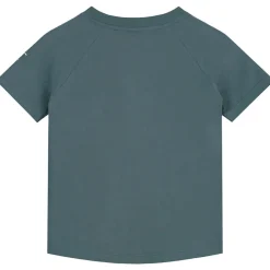 Crew Neck T Shirt in Blue Grey by Gray Label