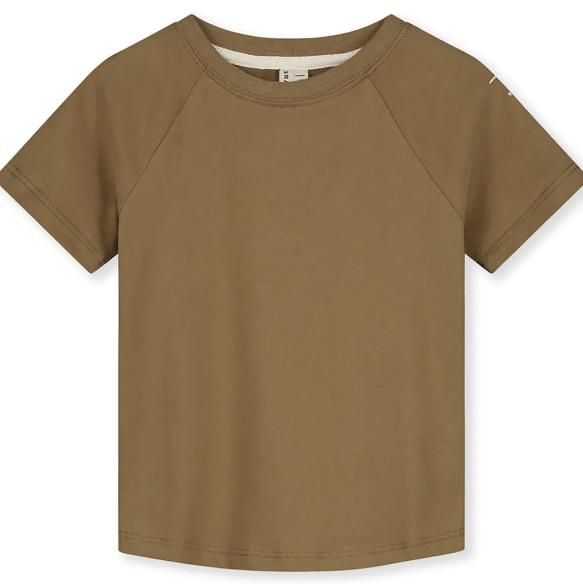 Crew Neck T Shirt in Peanut by Gray Label