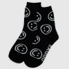 Crew Socks in Black Happy by Baggu