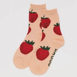 Crew Socks in Strawberry by Baggu