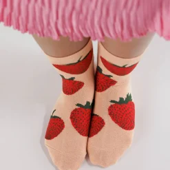 Crew Socks in Strawberry by Baggu
