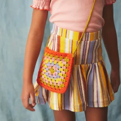 Crochet Big Square Bag in Poppy by Misha & Puff