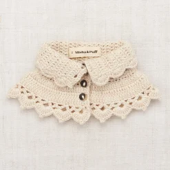 Crochet Button Collar in String by Misha & Puff