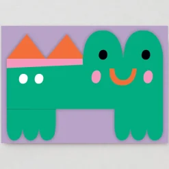 Crocodile Fold Out Birthday Greetings Card by Susie Hammer for Wrap