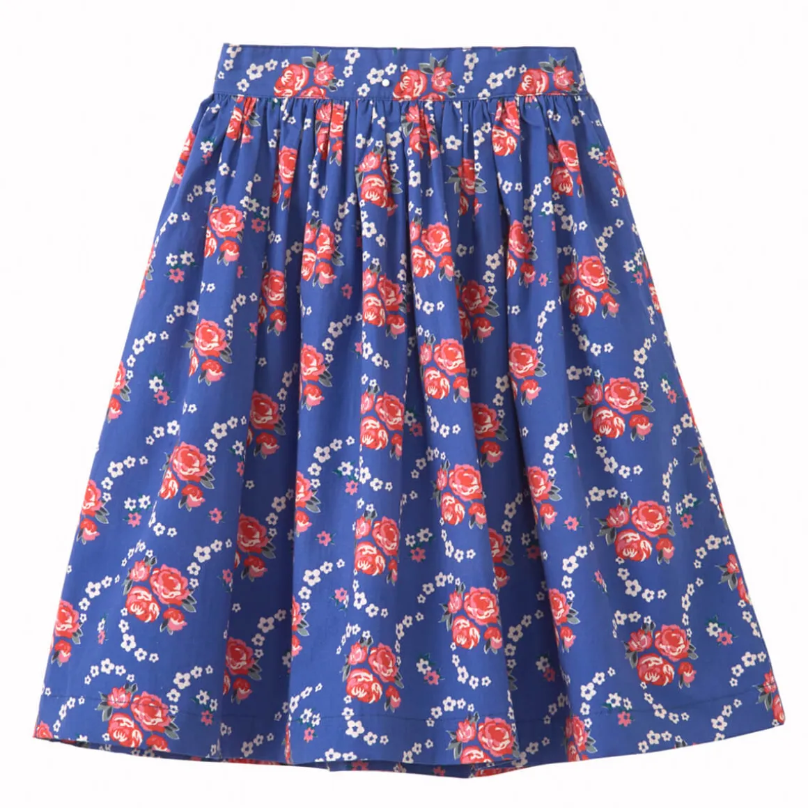 Cumin Skirt in Rose Posy Print Blue by Caramel