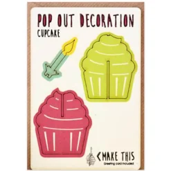 Cupcake Pop Out Decoration And Greetings Card by The Pop Out Card Company