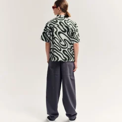Curved Pant in Iron by Main Story