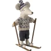 Dad Winter Mouse with Ski Set by Maileg