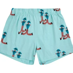 Dancing Giants All Over Shorts in Light Blue by Bobo Choses - Last One In Stock - 12-13 Years