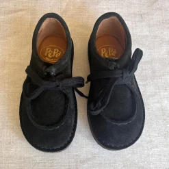 Dani Lace Up Shoes in Black Suede by PèPè