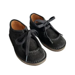 Dani Lace Up Shoes in Black Suede by PèPè