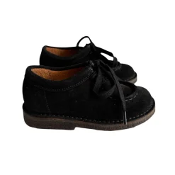 Dani Lace Up Shoes in Black Suede by PèPè