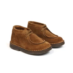 Dani Lace Up Shoes in Brown Suede by PèPè