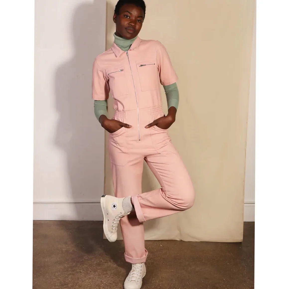 Danny Boilersuit in Blush by L.F.Markey - Last One In Stock - UK 12