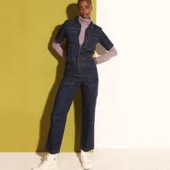 Danny Short Sleeve Boilersuit in Indigo by L.F.Markey - Last Ones In Stock - UK 8-14