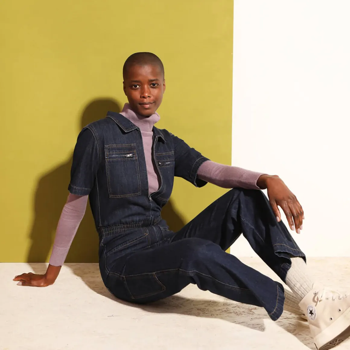 Danny Short Sleeve Boilersuit in Indigo by L.F.Markey - Last Ones In Stock - UK 8-14