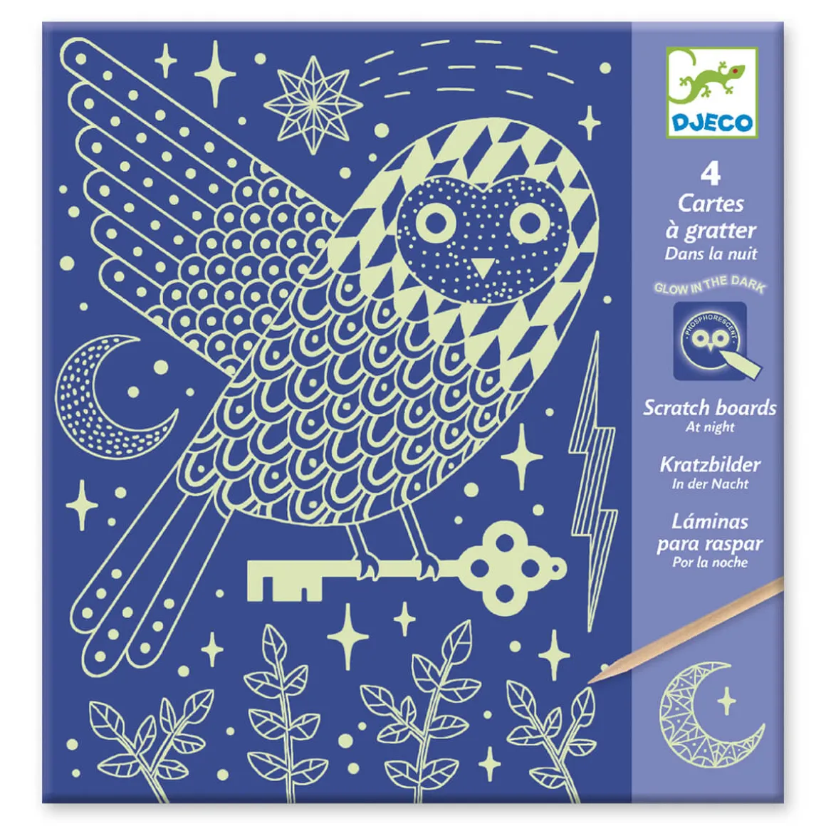 Dans La Nuit Glow In The Dark Scratch Boards by Djeco