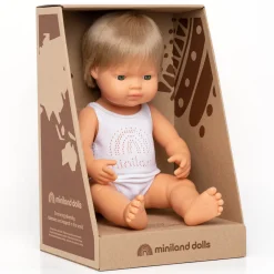Dark Blonde Boy Doll (38cm Caucasian) by Miniland
