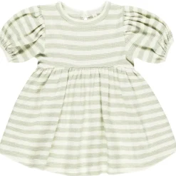 Darla Dress in Mint Stripe by Quincy Mae